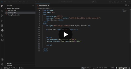 #day34 #javascript #mathobject #randomnumber #webdevelopment #frontenddevelopment #codingjourney | Swathi Bijivemula