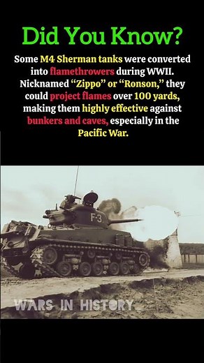 The Sherman Tank That Breathed the Fire #ww2