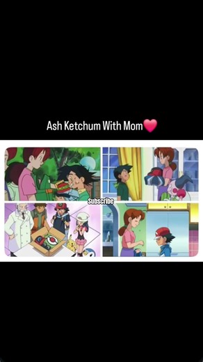 Ash Ketchum With Mom ❤️ #pokemon #ashketchum #pikachu #demonslayer #anime #views #charizard #trend
