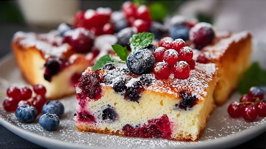 Buttermilk Sheet Cake With Berries: Ready in Just 30 Minutes