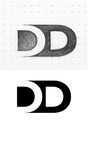 create Double D Negative Space logo #logo #logo #art #art #ai #graphicstyle #negativespace #freeart