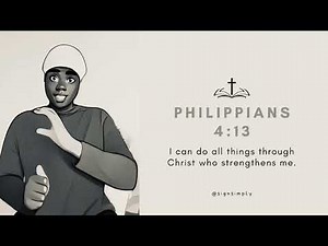 Tthrough Christ, I can do all things - Philippians 4:13 - Signed Bible Verse in ASL