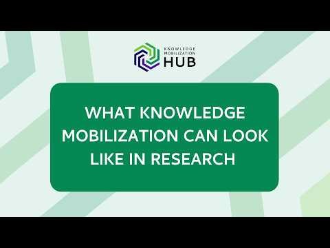 KM Hub Sharing Session: What Knowledge Mobilization Can Look Like in Research