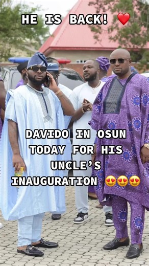 Davido Returns to Osun for Uncle's Inauguration