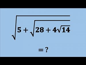 Nice Square Roots Simplification Math Problem | Algebra Problems | Maths Olympiad