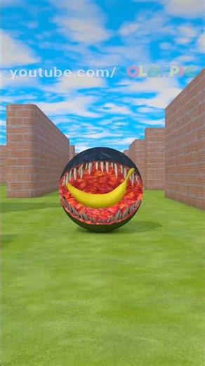 When Monster Pacman Tries to Eat a Banana… and Instantly Regrets It 😭🍌💥