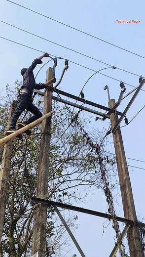 1.3M views · 8K reactions | Lineman 11 kva tor disconnect #electricalwork #electrical #electricalengineer #Electricalwiring #Lineman #linemanlife #linemanfamily #fbyシ #power #reels #fbreels #fbviral #trendingposts #trending2024 | Technical Work | Facebook