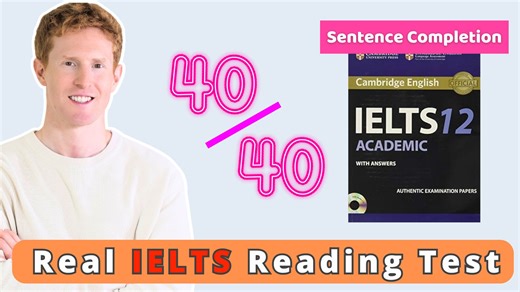 12K views · 516 reactions | Let's do an IELTS Reading Test together! In today's lesson, we'll focus on the Sentence Completion Questions. Get the PDF here: https://englishprotips.com/lessons/sentence-completion-questions/ | English Pro Tips | Facebook