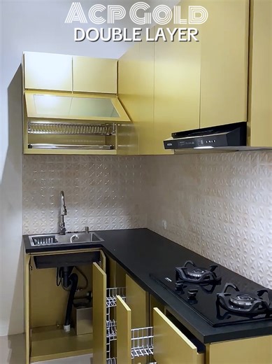 Set Dapur Aluminium Dua Lapis yang Elegan