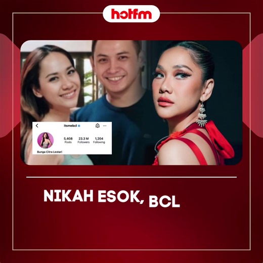 Menjelang majlis pernikahannya esok, penyanyi Bunga Citra Lestari (BCL) menukar nama Instagram (IG) menjadi @itsmebcl Sebelum ini, BCL menggunakan @bclsinclair sempena nama suaminya, Allahyarham Ashraf Sinclair. Ini adalah kali pertama penyanyi Wanita Terbahagia itu menukar nama IG sejak membuka akaun pada September 2011. Semoga urusan pernikahan BCL dan bakal suami dipermudahkan ❤️ #HotFM #bungacitralestari #bcl Sumber: Berita Harian Online | Hot FM