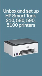 Unbox & set up HP Smart Tank 210, 580, 590, 5100 printers #shorts