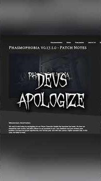 #phasmophobia devs apologize for the player customization update, fixes coming tomorrow
