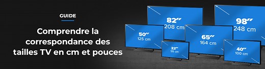 Comprendre la correspondance des tailles TV en cm et pouces