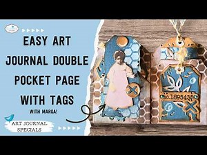 Easy Art Journal Double Pocket Page with Tags