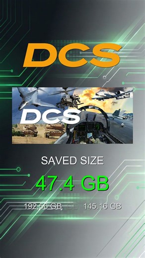 DCS World Steam Edition - Game Compressor Results #pcgaming #steam #gamecompressor #game #dcsworld