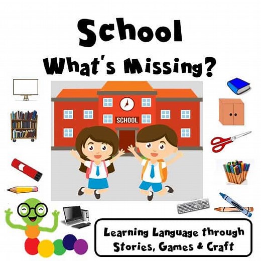 School - What's Missing? - Powerpoint games - Kids Club English