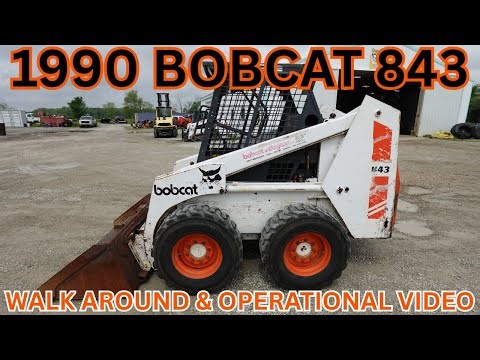 1990 Bobcat 843 Skid Steer Loader Walk Around & Operational Video $13,900