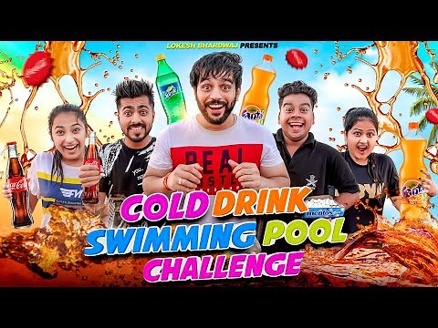 COLD DRINK SWIMMING POOL CHALLENGE || Shivam Dikro || Lokesh Bhardwaj || Aashish Bhardwaj