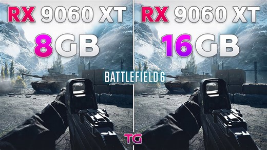 Battlefield 6: 8GB vs 16GB VRAM RX 9060 XT | 1080p | 1440p | 4K