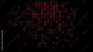 4K Red Dot On Black Background Animation Background Seamless Loop. 4K technical data science background for presentation technology and science