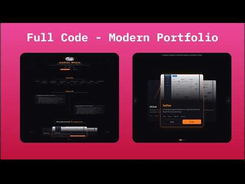 From Blank Screen to Premium Portfolio (Next.js + Tailwind) + Free Deployment