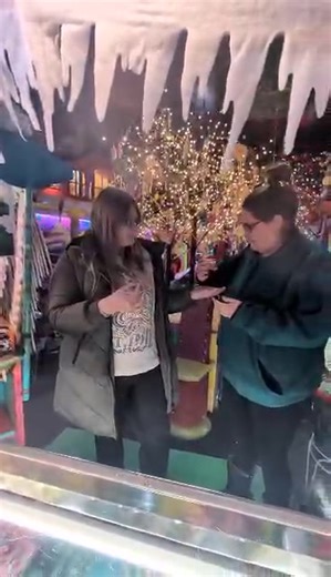 Get the story straight., the girl on the right is moving into the family unit,.. the girl on the left, she's the daughter of.. receiving the gal on the right. Into the family. The girl on the right is marrying the girl on the left Daddy. BONDING TIME ‼️🤗😆 THESE GIRLS AROUND THEIR WAY TO LARGE SNOW CONES.. and some chocolate patties.. LOL what a good time, CRAZY GIRLS doing something I wouldn't do LOL 😆😉 | Tummy Ache Candy Store