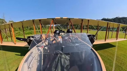 This is beyond epic. Sneak into the cockpit of the Caproni Ca.3 replica, registration I-ZANA, the first strategic bomber in aviation history and the only WWI bomber regularly taking part in airshows, with my friends Daniele Beltrame (@aerogallo) and Fabio Consoli (@fabio_consoli) as they take off and fly over Nervesa della Battaglia in June 2025. The Ca3 prototype made its first flight in 1914 and 111 years later the pilots of the Ca3r wear Horus flight helmets manufactured by @cfhelmets: despit