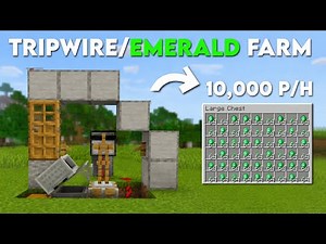 Minecraft NEW Tripwire Hook & Emerald Farm- Tutorial 26.3+