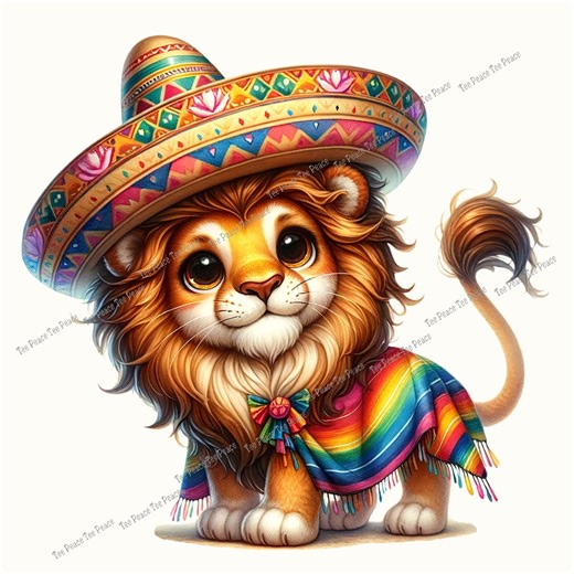 Fiesta Lion Fabric Panel, Quilt Sewing Square, Multiple Sizes, Fc10k - Etsy