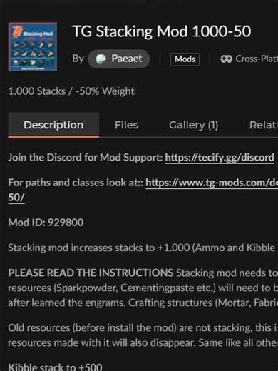 TG Stacking Mod / TOP des MEILLEURS MODS pour ton SERVEUR ARK Ascended #arkascended #ark #asa #mod #astuce #modark