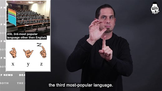 30K views · 1.2K reactions | ASL is the third most-popular language other than English, according to a study by the Modern Language Association. About 107,000 students a year study ASL in colleges and universities. Transcript: www.dailymoth.com/blog/asl-3rd-most-popular-language-other-than-english | The Daily Moth | Facebook