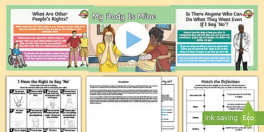 PSHE and Citizenship LKS2 Body Awareness and Consent My Body is Mine Lesson Pack