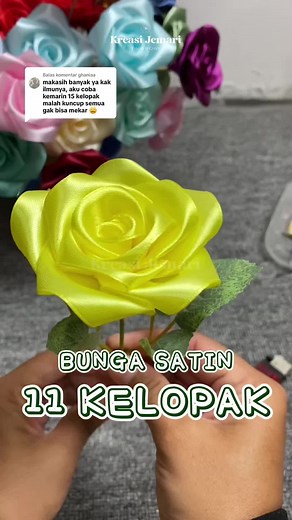 Tutorial Buket Bunga Pita Satin: Pilih 11 atau 8 Kelopak?