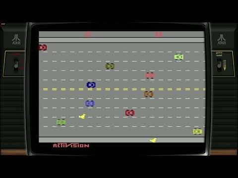 Freeway (Atari 2600) Gameplay | Classic Activision Chicken Crossing Arcade Game