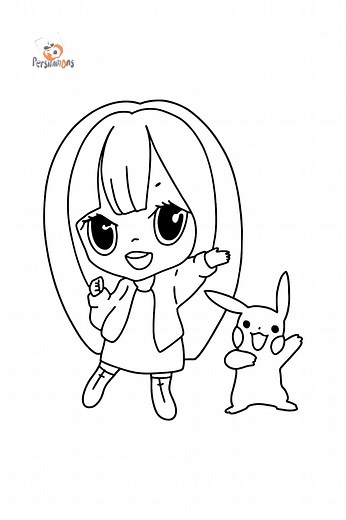 Anime Girl Kawaii Coloring Pages ♥ Online and Print for Free!