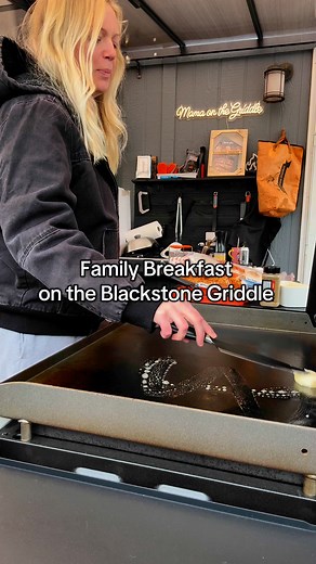 Enjoy some family time outdoors, cooking breakfast on the blackstone griddle #blackstone #blackstonegriddle #familytime #cooking #fyp #foryoupage #breakfast #blackstonebreakfast | Ari Roberts