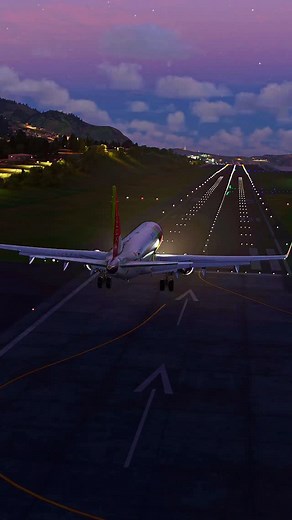 5.9K views · 3.4K reactions | Runway lights at night  TAP Air Portugal Embraer E190 nighttime landing at Madeira Airport. From Microsoft Flight Simulator 2020. #msfs #flightsim #aviationdaily #flightsimulator #planelanding #e190 | Flight Playground | Facebook