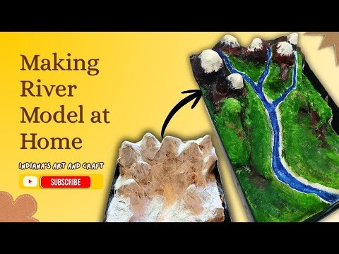 river system model | school project | 3D river model | diy 3D school model | easy craft |