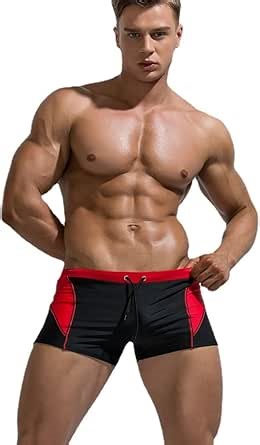 Amazon.com: Men's Swimwear Solid Color Swimming Boxer Briefs Board Shorts Color Matching Boxer Beach Swimming Trunks Quick-Drying Swimming Trunks (Red,???) : Ropa, Zapatos y Joyería
