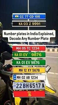 Number Plates in India #registration #vehicle #rto #bike #india #information #explained #follow #fyp