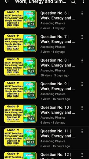 Work, Energy and Simple Machines Complete NCERT Playlist | Class 9 Science #shorts #physics