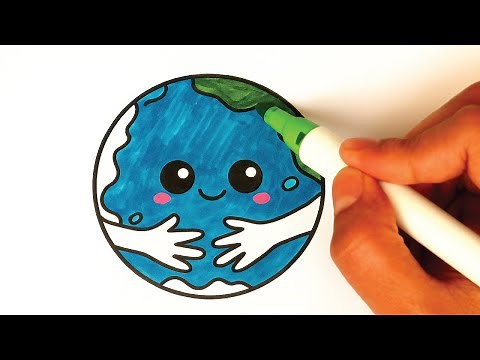Coloring Planet Earth for Kids | Easy Earth Coloring Activity | Earth Colour Video For Kids #earth