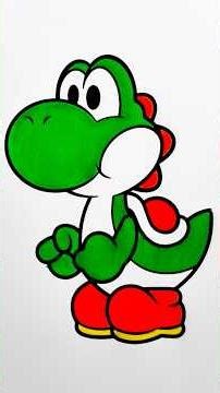 Coloring Yoshi ASMR 🎨🦖 #shorts #windy