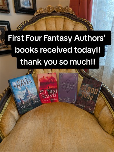 Woohoo! Big shout out to @Angie Caedis - author @Luz Kanin @Jasinda Wilder and @DL Jennings!!! your books are gorgeous and are perfect for our main character's bookshelf!! I also cannot wait to read them and post about them again in the future! We're filming a movie about fantasy readers! We're raising funds now!! Kickstarter link in bio!! JOIN THE FUN!! DO IT!! #fantasybooks #fantasybooktok #indieauthor #indiefilm #fantasyauthor