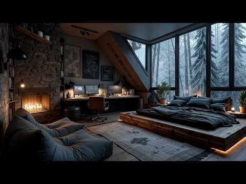Focus music for deep work and coding , Relaxing chill work beats for snowy winter nights