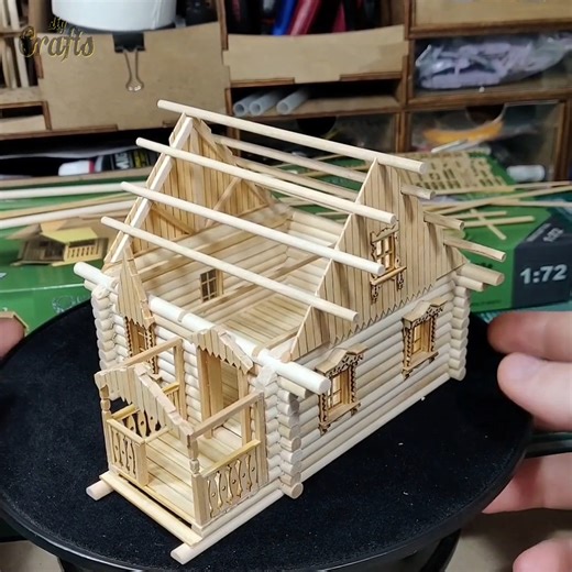 Building a Mini Log Cabin (Wooden House) | DIY & Crafts USA