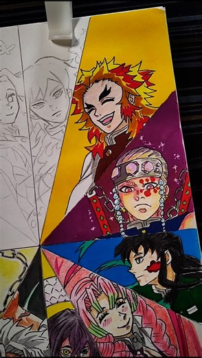 Drawing Rengoku Kyojuro || Drawing Flame Hashira #art #anime #demonslayer