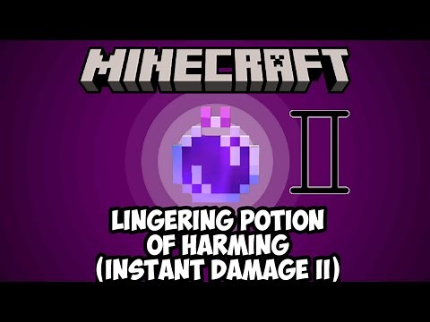 Minecraft: How to Make Lingering Potion of Harming (INSTANT DAMAGE II) | Easy Potions Guide