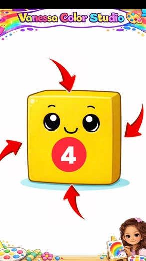 Learn Shapes | Coloring a Yellow Square for Kids