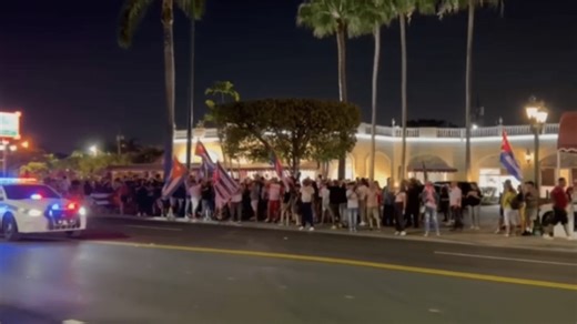 Dozens in Miami show support after hundreds in Cuba protest blackouts, food shortages